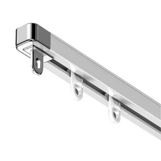 【歐德沐】窗簾軌道 伸縮軌道 窗簾滑軌 窗簾雙軌 窗簾 滑軌(1.0~1.8 鋁合金加固 無需測量 尺寸可調)