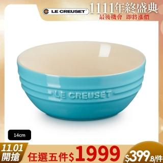 【Le Creuset】瓷器韓式湯碗14cm(土耳其藍)