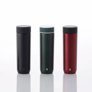 【JIA 品家】竹炭陶淨水芯保溫杯保溫杯隨身瓶300ml(紅色/黑色/深綠3色任選)