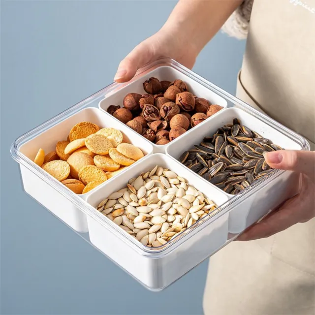 【茉家】食品級材質火鍋備料保鮮盒(圓型五格款2入)