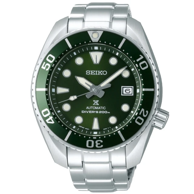 SEIKO 精工 潛水機械錶 鮑魚殼造型綠面45㎜(6R35-00A0G SPB103J1)