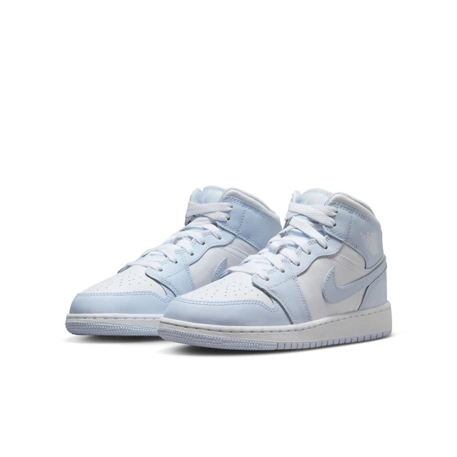 NIKE 耐吉 休閒鞋 女鞋 大童 運動鞋 AJ 喬丹 AIR JORDAN 1 MID GS 白藍 FD8780-400