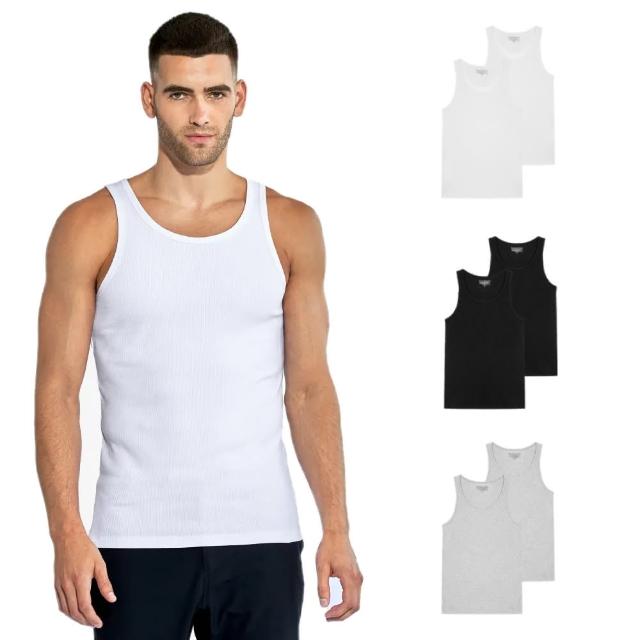 【Bread & Boxers】兩件組｜Tank ribbed 有機棉男用羅紋背心