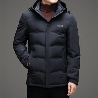 【巴黎精品】現貨+預購 真羽絨90%白鴨絨羽絨外套羽絨衣夾克(保暖商務休閒牛奶絲布料男外套3色a1is141)