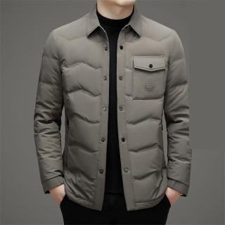【巴黎精品】現貨+預購 真羽絨90%白鵝絨羽絨外套羽絨衣夾克(保暖商務襯衫領羽絨衣防寒男外套3色a1is147)