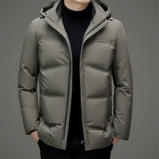 【巴黎精品】現貨+預購 真羽絨90%白鴨絨羽絨外套羽絨衣夾克(保暖簡約素色加厚中長羽絨男外套3色a1is144)
