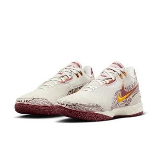 【NIKE 耐吉】籃球鞋 男鞋 運動鞋 包覆 緩震 ZM LEBRON NXXT GEN AMPD TYP EP 米白紅 FZ7888-001