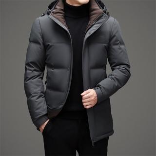 【巴黎精品】現貨+預購 真羽絨90%白鴨絨羽絨外套羽絨衣夾克(保暖男中長連帽牛奶絲男外套3色a1is135)