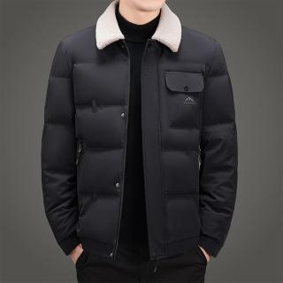【巴黎精品】現貨+預購 真羽絨90%白鴨絨羽絨外套羽絨衣夾克(保暖可脫卸羊羔毛領休閒男外套2色a1is127)