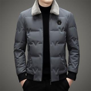 【巴黎精品】現貨+預購 真羽絨90%白鴨絨羽絨外套羽絨衣夾克(可脫卸羊毛領休閒保暖男外套3色a1is138)