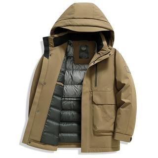 【巴黎精品】現貨+預購 真羽絨90%白鴨絨羽絨外套羽絨衣夾克(保暖連帽衝鋒衣秋冬男外套3色a1is108)