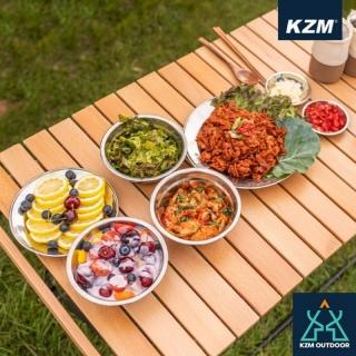 【KZM】KAZMI 彩繪民族風不鏽鋼碗盤組25P/附收納袋(K21T3K11)