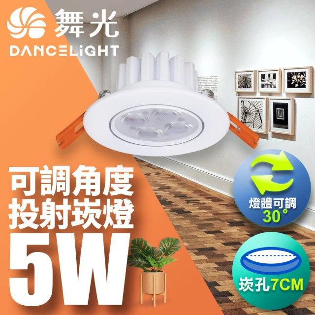 DanceLight 舞光 LED 5W 崁孔7CM 歡笑崁燈 坎燈 快接頭快速安裝(白光/自然光/黃光)