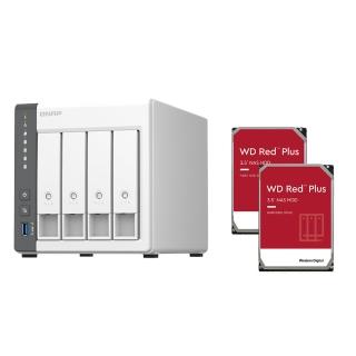 【QNAP 威聯通】搭WD 8TB x2 ★ TS-433-4G 4Bay NAS 網路儲存伺服器