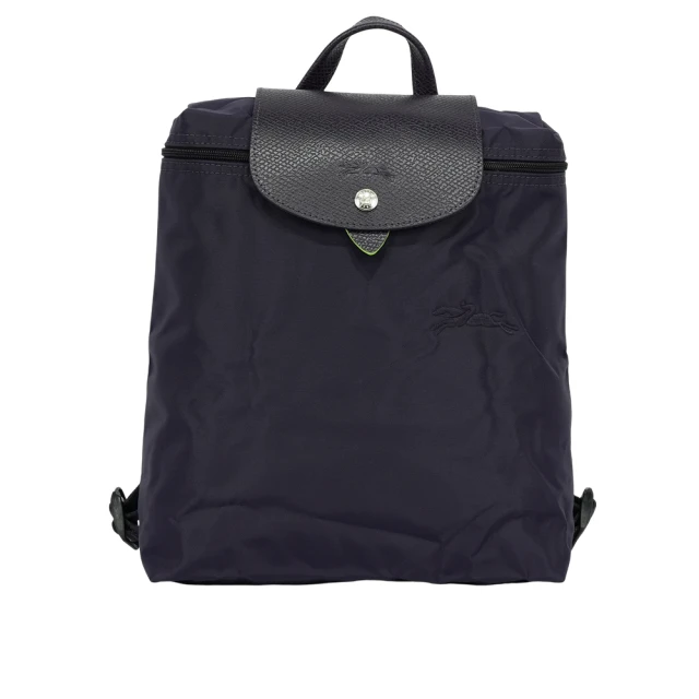 LONGCHAMP LE PLIAGE GREEN再生帆布折疊後背包(藍莓色)