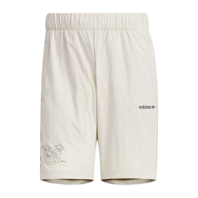 adidas 愛迪達 HDL Shorts M 男 短褲 唐老鴨系列 運動 休閒 三葉草 寬鬆 米白(JP1416)