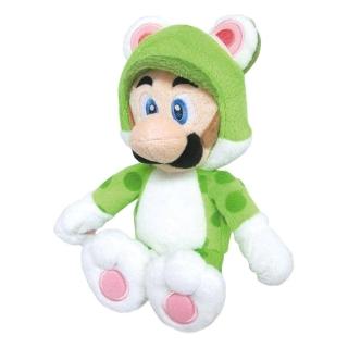 【Nintendo 任天堂】三英貿易 超級瑪利歐3D世界 貓咪裝路易吉絨毛娃娃