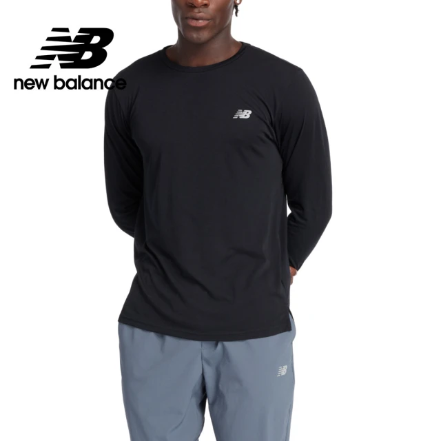 NEW BALANCE NB 吸濕排汗長袖上衣_MT43150BK_男性_黑色(美版 版型偏大)