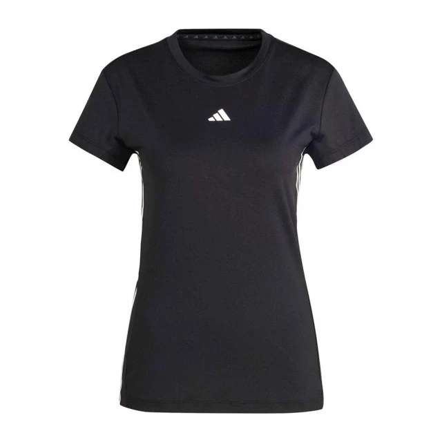 adidas 愛迪達 HYGLM T 女 短袖 上衣 運動 訓練 慢跑 修身 吸濕排汗 透氣 黑白(IM8779)