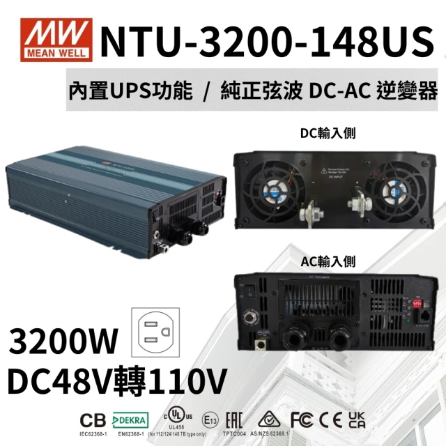 MEAN WELL 明緯 全新原廠公司貨 NTU-3200-148US(3200W 可靠、安全、耐用)