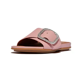 【FitFlop】GRACIE 水鑽大扣環皮革涼鞋-女(柔粉色)