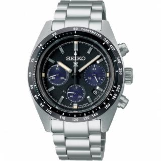 【SEIKO 精工】PROSPEX Speed Timer太陽能三眼計時手錶-39mm 情人節 禮物(V192-0AF0D/SSC819P1)