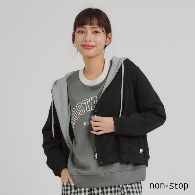 【non-stop】假兩件休閒連帽外套-2色