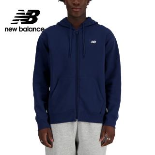 【NEW BALANCE】NB 拉鍊連帽長袖外套 MJ41501NNY 男性 藍色(美版 版型偏大)