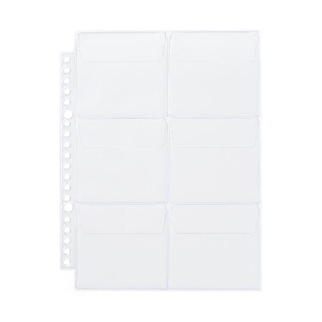 【MUJI 無印良品】收藏活頁夾用補充袋/6口袋.A5寬型用.2入