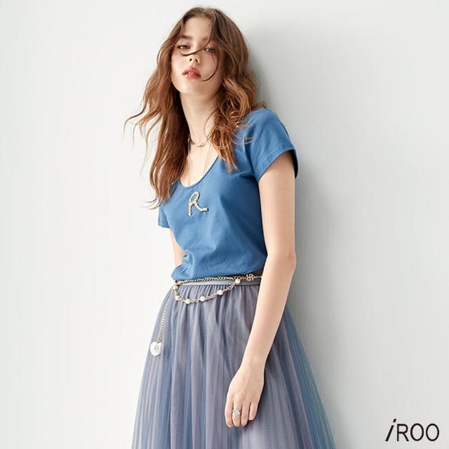 【iROO】手工字母T恤上衣