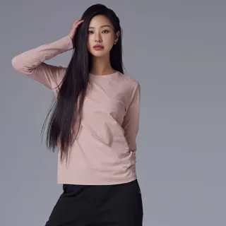 【STL】現貨 韓國瑜珈 Plain Basic 防曬 女 運動長袖上衣(CloudPink雲霧粉紅)