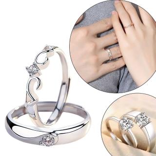 【KT DADA】定情戒指 對戒 情侶對戒 純銀戒指 莫桑石戒指 求婚戒指 婚戒 戒指 情侶戒指 女款