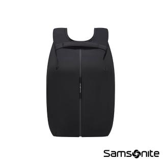 【Samsonite 新秀麗】SECURIPAK 2.0 再生環保時尚輕量大容量筆電後揹包/雙肩包/通勤包/電腦包14.1吋(黑)
