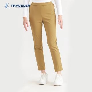 【TRAVELER 旅行者】女款Soft Shell四面彈防風撥水保暖九分褲｜242TR517(彈性/防風/長褲/九分褲)