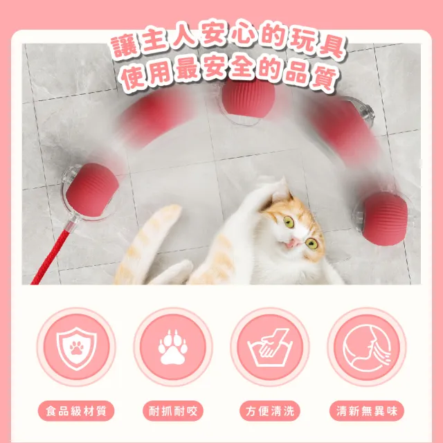 【啃咬追逐】智能互動逗貓球(寵物玩具球 電動球 解悶 自嗨 貓咪 狩獵球 自動球 不倒翁 滾動球 狗玩具)