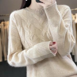 【Very Buy 非常勸敗】預購/100%純羊毛衫圓領針織衫女裝秋冬套頭短款羊絨內搭上衣毛衣