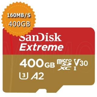 【SanDisk 晟碟】Extreme microSDXC V30 A2 400GB 160MB/s記憶卡 工業包(平行輸入)