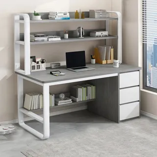 【E家工廠】書桌 電腦桌 工作桌 學習桌  辦公桌  書桌 電腦桌(181-書桌莫蘭迪灰色)