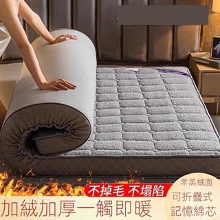 【俏精靈旗艦店】120*190cm單人床 10cm厚(羊羔絨床墊 乳膠床墊 床墊 冬季床墊 榻榻米床墊 預購15天)