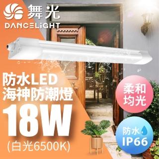 【DanceLight 舞光】18W 2尺 LED海神防潮燈 IP66防水 戶外燈具(白光/黃光)