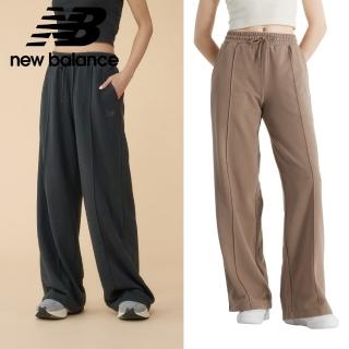 【NEW BALANCE】NB 修身長腿棉質寬褲長褲 女性 黑/奶茶色 WP43533BK WP43533MS(美版 版型偏大)