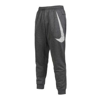 【NIKE 耐吉】男內刷毛運動長褲-慢跑 訓練 THERMA-FIT 麻花深灰(FZ1075-010)