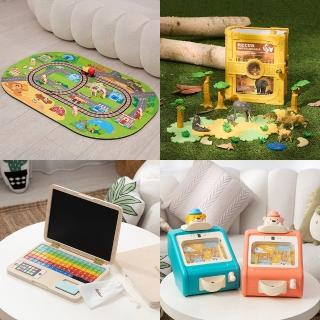 【kikimmy】多款任選/動物模型玩、木製模擬電腦、聲光彈珠臺、小火車軌道拼圖