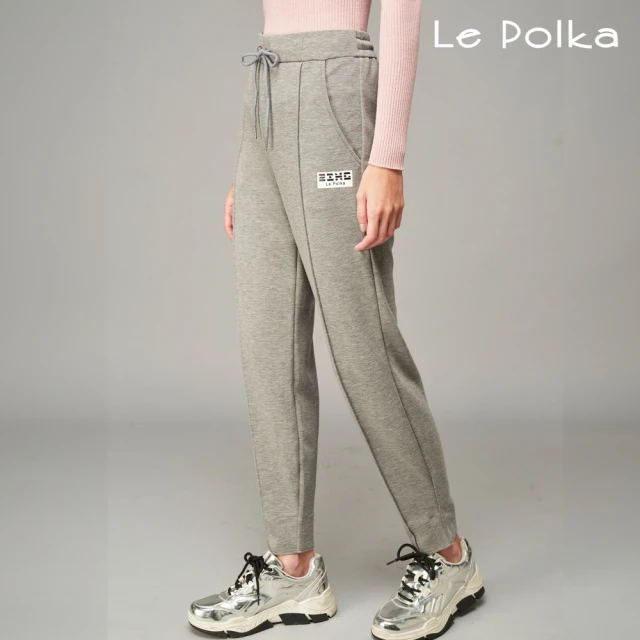 Le Polka 品牌LOGO休閒長褲-女