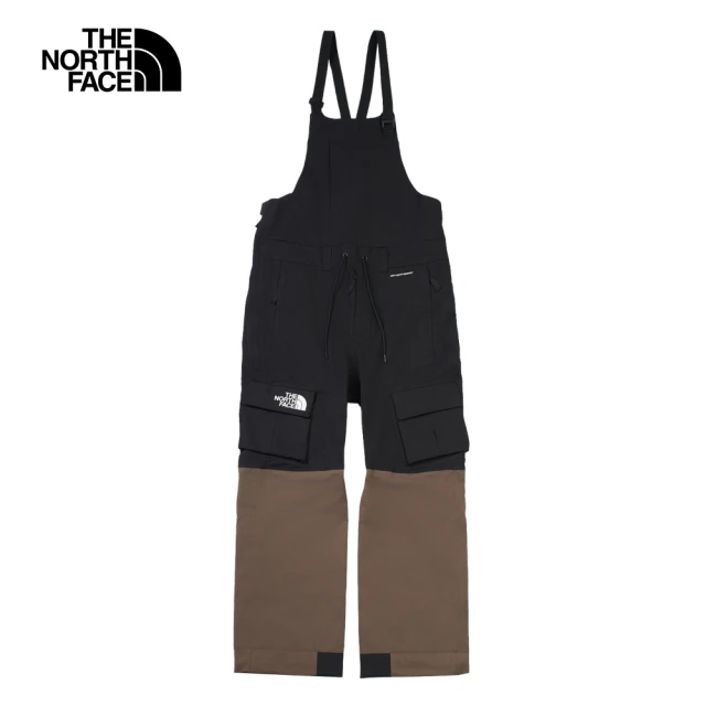 The North Face 北面男款黑色DryVent防水透氣吊帶衝鋒長褲｜87YG4XO