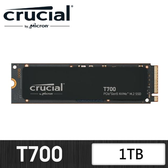 【Crucial 美光】T700 1TB PCIe Gen5 NVMe M.2 SSD 固態硬碟