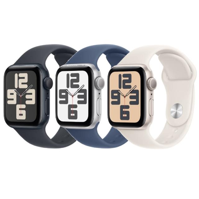  Apple Watch SE 智慧手錶，輕巧40mm尺寸，觸控螢幕支援iOS系統相容，提供睡眠監測、心率偵測等健康功能。多色組合選擇，2吋以下螢幕尺寸，待機時間依使用情況而定。NCC許可字號CCAI25LP0730T3，享1年保固。以上規格以實際出貨為準。 