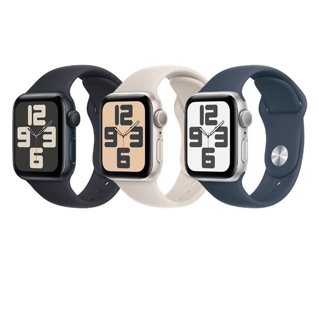 【Apple】Apple Watch SE 2024 GPS 40mm(鋁金屬錶殼搭配運動型錶帶)