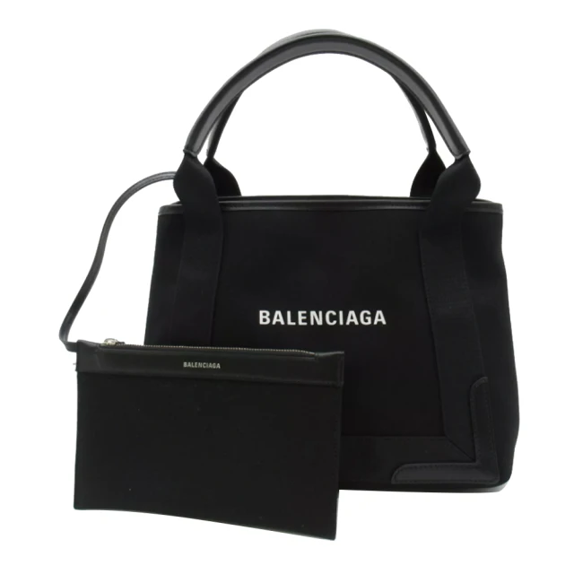 Balenciaga 巴黎世家 小號 黑色 帆布 子母包 手提包 托特包(3399332HH3N1000)