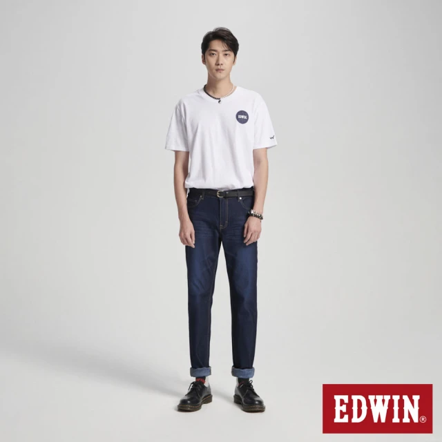 EDWIN 男裝 小圓凸字印花短袖T恤(白色)